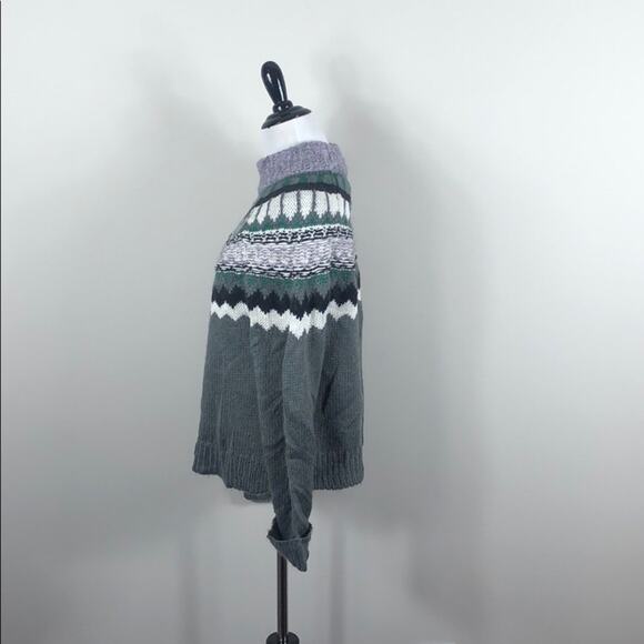 Caslon Gray Chunky Knit Jacquard Sweater Size Small NWT - Picture 7 of 8